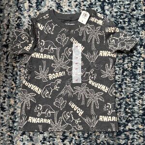 NWT Old Navy Kids T-Shirt - Black with Dinosaur Print